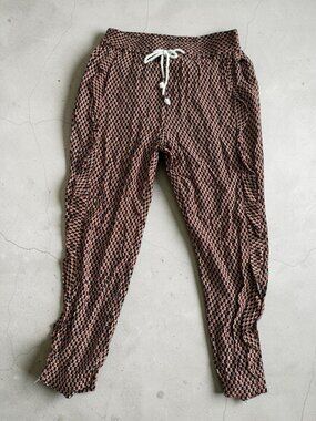 ETTITWA by Anthropologie Ruffled Joggers Pants Size Medium